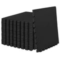 ProsourceFit Black 24x24x1-Inch Interlocking Exercise Puzzle Mat - 72 SQ FT