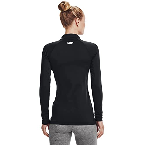 Under Armour Women's Authentics Mock Neck T-Shirt - Medium Black & White