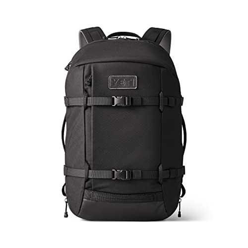 YETI Crossroads Backpack 27L Black Water-Resistant Nylon Travel & Daypack