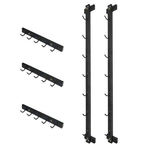 Wall Mounted Lat Pull Down Bar Organizer with Hooks - Cable Attachment Storage Rack - Variation of Cable Attachment Rack2