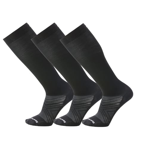Smartwool Men's Ski Zero Cushion Over-the-Calf Socks 3-Pack Large Black