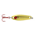 Gold Tungsten Buck-Shot Rattle Spoon ¼ Oz Ice Fishing Lure - Loud Brass Rattle
