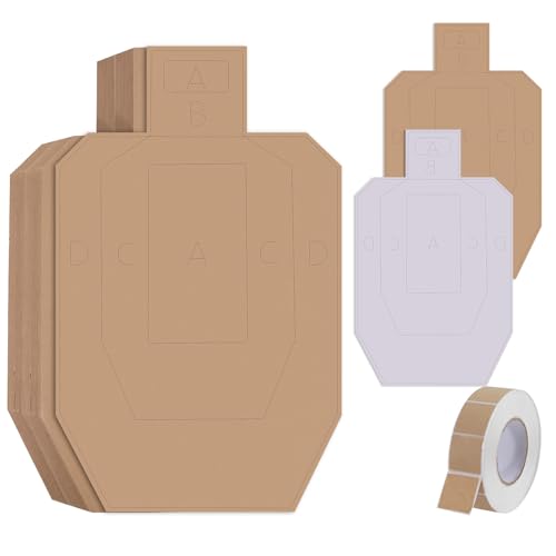MARACOL 30x18 Inch Thick Reusable Shooting Targets with 1000 Pasters - Pack of 50