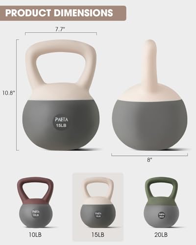 PAETA Soft Kettlebell 45lbs - Colorful Heavy Duty Floor-Friendly Home Workout