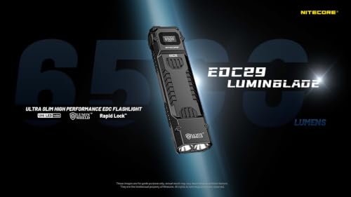 Nitecore EDC29 6500 Lumens Rechargeable Tactical Flashlight - Black
