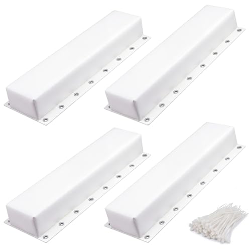 Heavy-Duty Marine Dock Bumpers - White, 35.8 x 6 x 3.5 Inches, Pack of 4