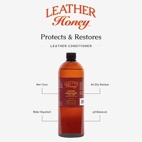 Leather Honey Leather Conditioner 32 Fl Oz - Non-Toxic, Made in USA, Deep Protect & Rejuvenate Leather