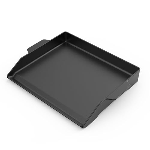 Cast Iron BBQ Flat Top Griddle - 18.6x14 Inch Non-Stick Outdoor Cooking