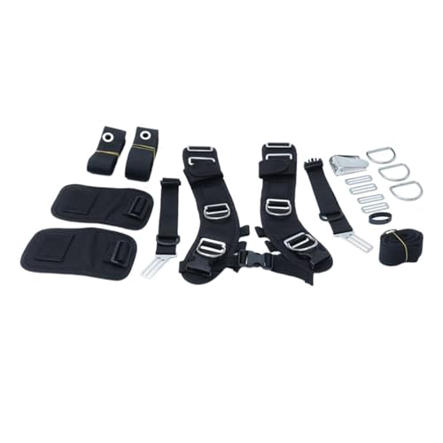 Diving Backplate Harness System with Adjustable Straps & Removable Shoulder Pads