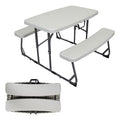 Stansport Kids Picnic Table - Compact, Portable Outdoor Play Table (White)