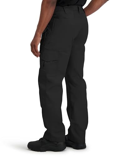 Men's Lightweight Tactical Pants 48W x 37L Black - Ripstop Workwear