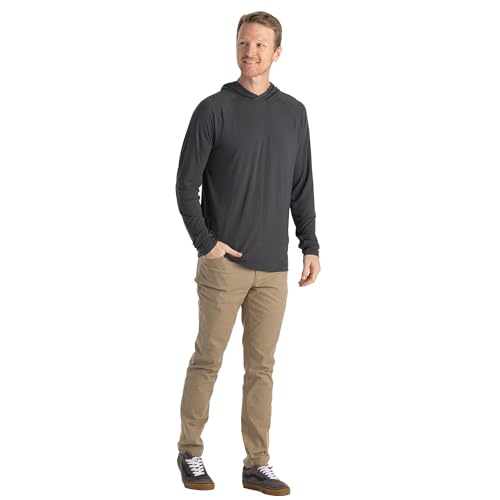 Free Fly Men's Flex Hoodie Medium Black Sand - Comfortable Athletic Wear