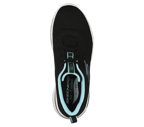 Skechers Women's Go Walk Arch Fit Unify Sneakers - 10 Wide Black/Aqua