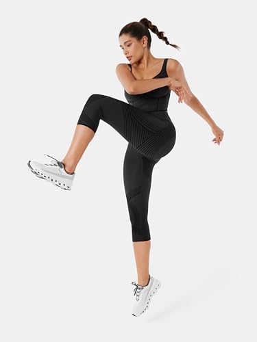 Fanka Black Reversible Body Sculpt Leggings with Side Pockets - Size 10, No Camel Toe, 360° Core Support