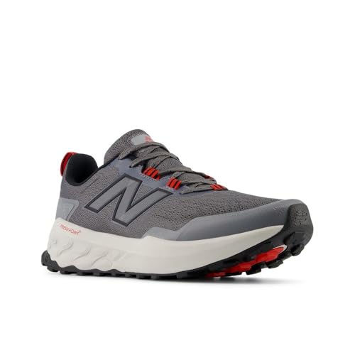 Men's Trail Running Shoe - New Balance Fresh Foam Garoé V2, 12 Castlerock Red Grey