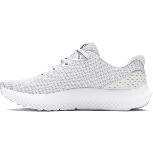 Under Armour Women's Charged Surge 4 Running Shoes - White/Distant Gray/Silver, Size 10