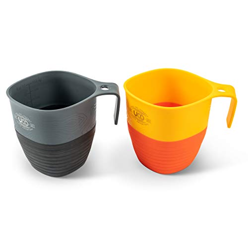 UCO Collapsible Camping Cup 12oz with Handle - Retro Sunrise / Venture 2 Pack