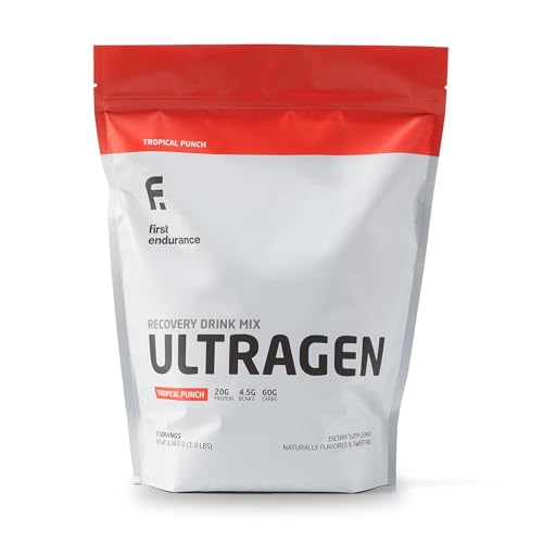 First Endurance Ultragen Workout Recovery Drink Powder Tropical Punch 15 Servings