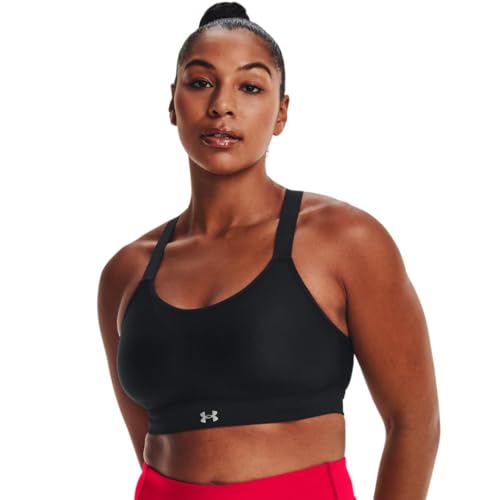 Under Armour Women's Continuum High Impact Sports Bra Medium Black Silver