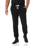 Men's Fleece Jogger Pants Large Black - 2 Pack, Relaxed Fit, Comfortable