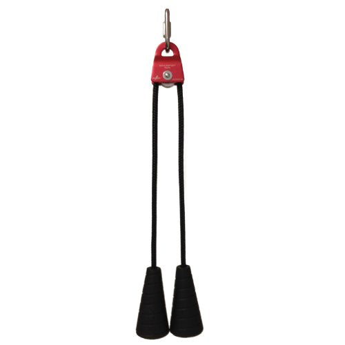 Dynepic Sports Spiral Strength Tricep Rope Red Pulley Black Grips Fitness Equipment