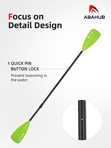 Abahub 4-Piece Adjustable SUP & Kayak Paddle Set - Green