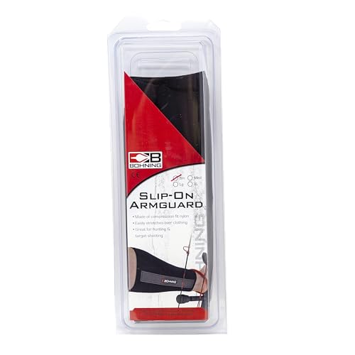 Slip-On Archery Armguard for Precision Shooting - Black, Large
