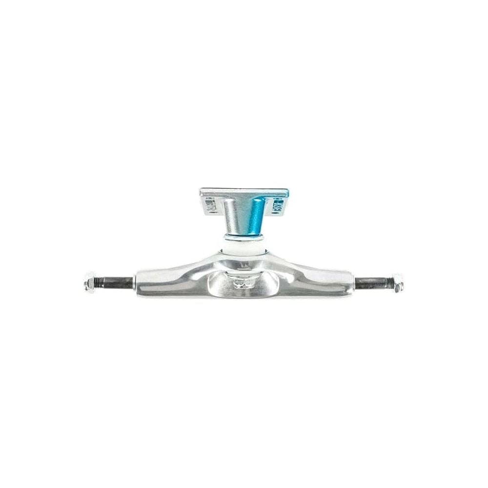 Tensor Skateboard Trucks Aluminum Stencil Mirror Raw/Light Blue Fade 5.5 (8.25")