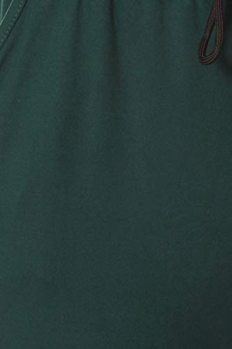 Women's Cuffed Jogger Sweatpants with Pockets - Forest Green, 3X
