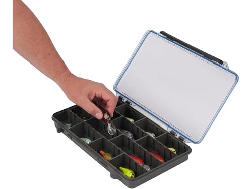 Plano Waterproof StowAway 3700 Tackle Box 4-Pack - IPX7, Rusticor, Clear Lid