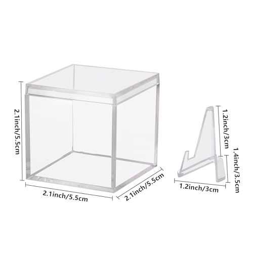 Ring Display Case - 20 Pack Clear Acrylic Championship Ring Holders with Stand Variation of THIS listing