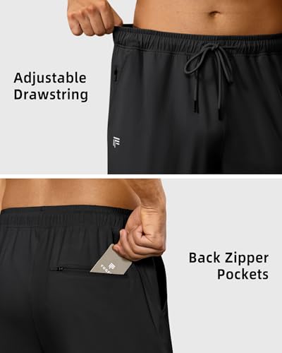 Men's Lightweight Joggers with Zipper Pockets - Comfortable Activewear Pants