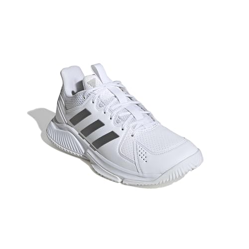 Adidas Women's Court Flight Indoor Volleyball Shoes 8.5 White/Dark Grey/Grey
