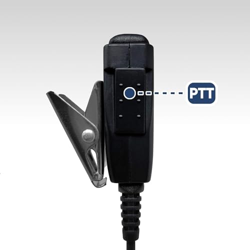 Sheepdog Microphones Acoustic Tube Earpiece with Microphone for Motorola R7 ION MXP600 Black Cable