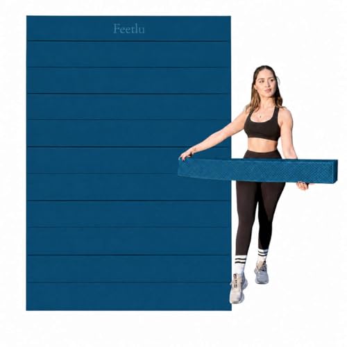 Foldable Yoga Mat XL 72 x 24 Inches - Ocean Depths + Poinciana Variation