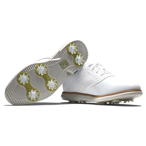 FootJoy Women's Traditions Golf Shoes 8.5 Wide White/White