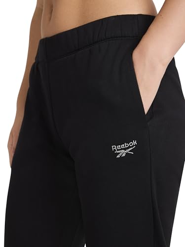 Reebok Women's Rhinestone Jogger Black XL - 30 Inch Inseam, Midweight Cotton Blend