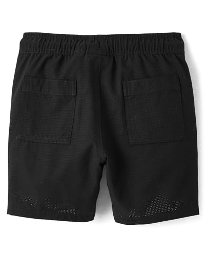 Kids' Quick Dry Air Tech Jogger Shorts - Black, 6 / Boys' Activewear
