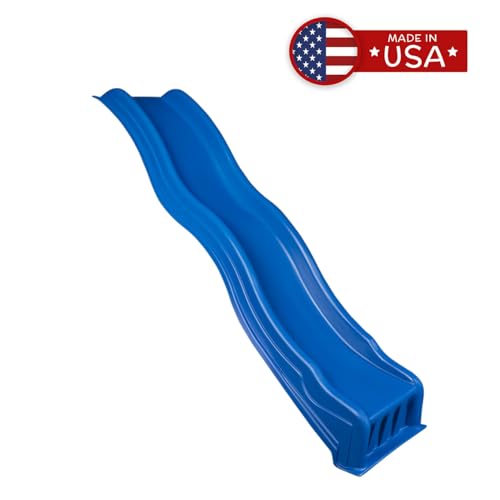 Swing-N-Slide Blue Plastic Backyard Slide for Kids 2-10 Years, Supports 250 lbs