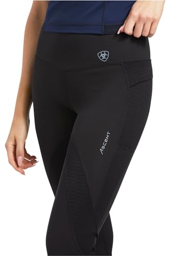 Ariat Women's Ascent Half Grip Tight - Small Black | Equestrian Activewear