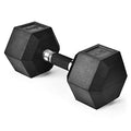 Yes4All 45 lb Rubber-Coated Hex Dumbbell with Grip - Strength Training Equipment