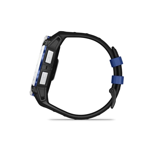 Outdoor Rugged GPS Smartwatch 50mm Solar with Flashlight - Whitestone & Bolt Blue