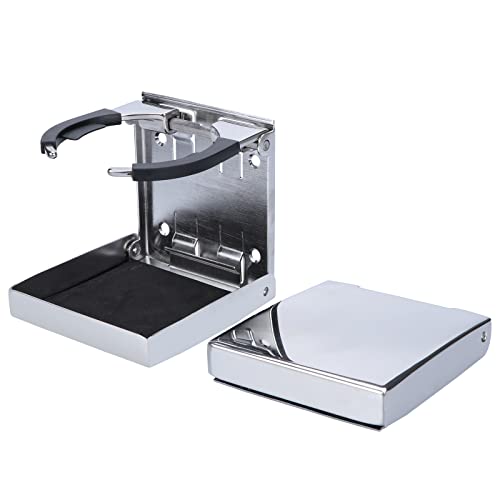 316 Stainless Steel Folding Cup Holder for Boat RV Marine Car - Adjustable Drink Holder