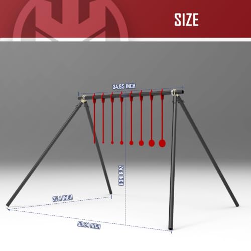 KNINE OUTDOORS AR500 Steel Spinning Shooting Target with Stand - .22 Rimfire Compatible