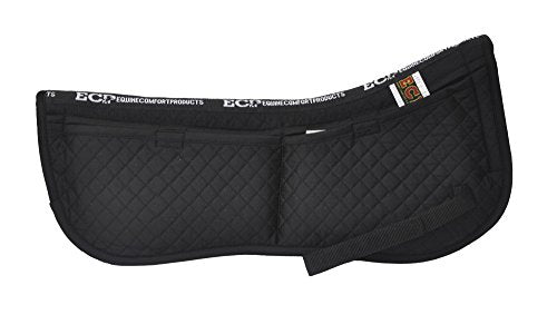 Black Adjustable Memory Foam Horse Saddle Pad - Equine Comfort, Injury Prevention