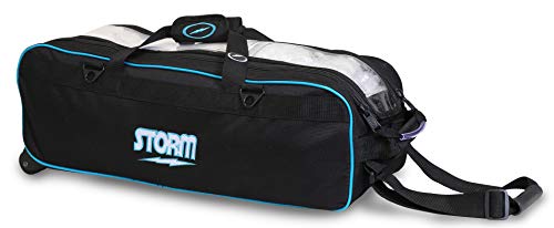 Storm 3-Ball Bowling Travel Tote Case - Black/Blue No Shoes
