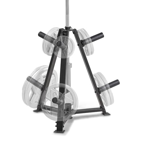 Marcy Triangular Black Olympic Weight Plate Tree for 2-Inch Plates and Barbell Storage
