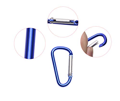 40 Pcs Aluminum Alloy D Shape Snap Hooks for Outdoor & Indoor Use