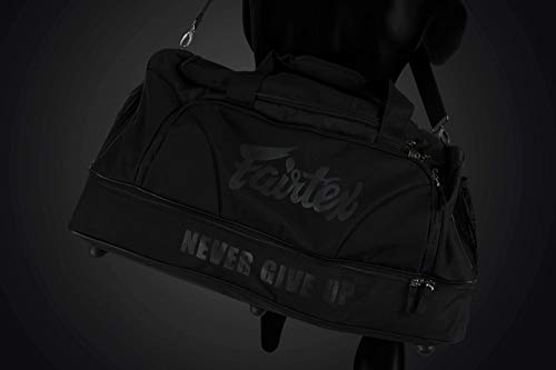 Fairtex Gym Bag BAG2 Black - Muay Thai MMA Boxing Duffel Storage