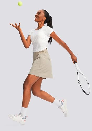 Women’s Golf Skorts with 3 Pockets - Medium Khaki